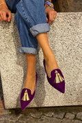 Bailey | Elegant Spetsiga Fringed Loafers