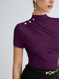 Sienna | Mock Neck Kortärmad Topp