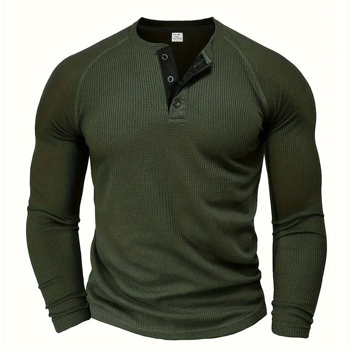 Graham | Klassisk Button Henley Skjorta