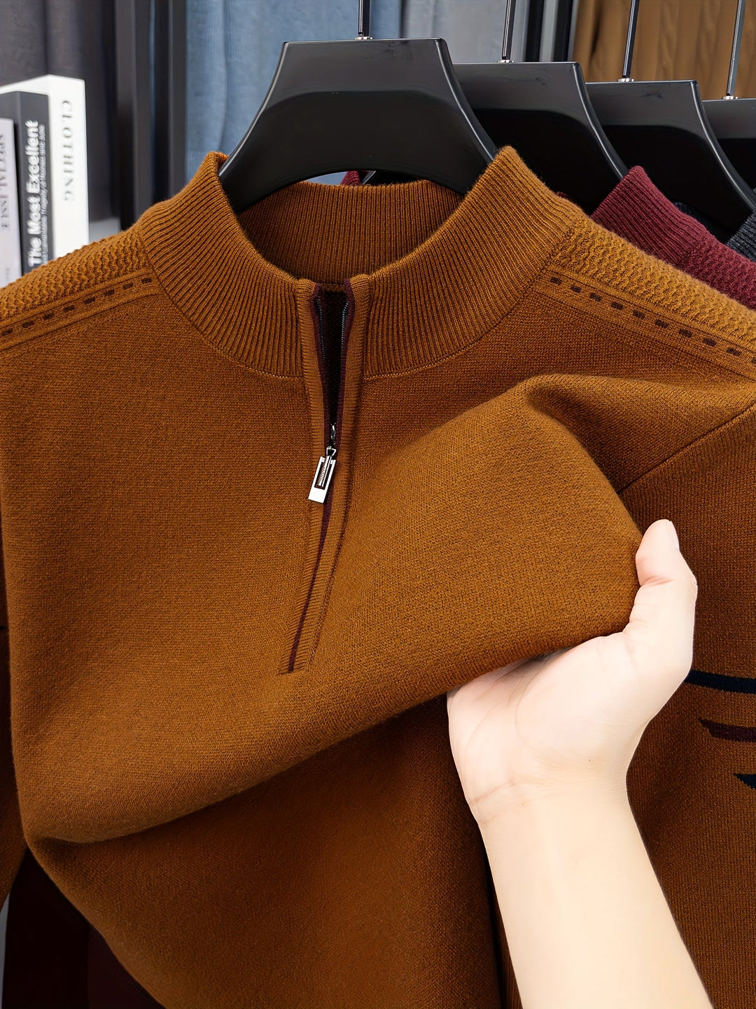 Nathan | Halvdraget Mock Neck Tröja