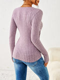 Winona | Fitted Ribbed V-Neck Top