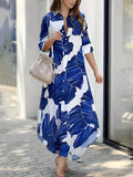 Larissa | Flödande Print Maxi Klänning