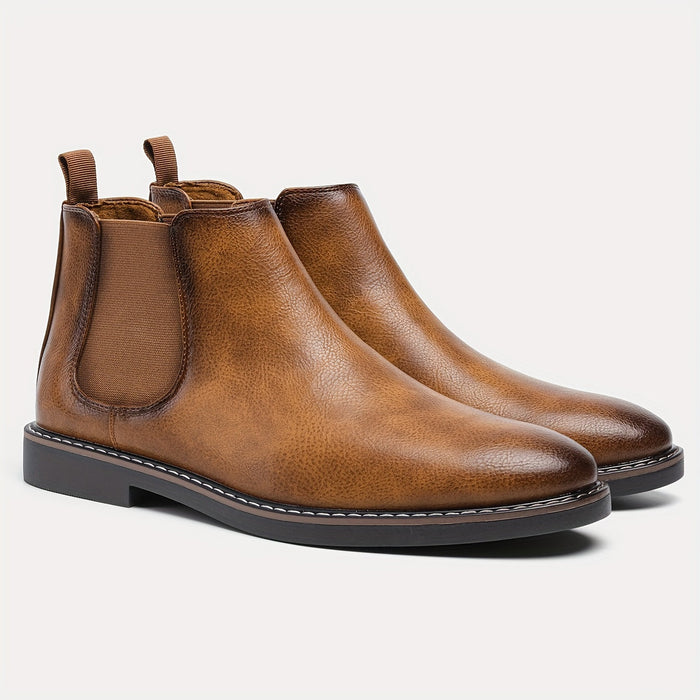 Herr Chelsea Boots med Elastiska Sidopaneler och Halkskyddad Sula