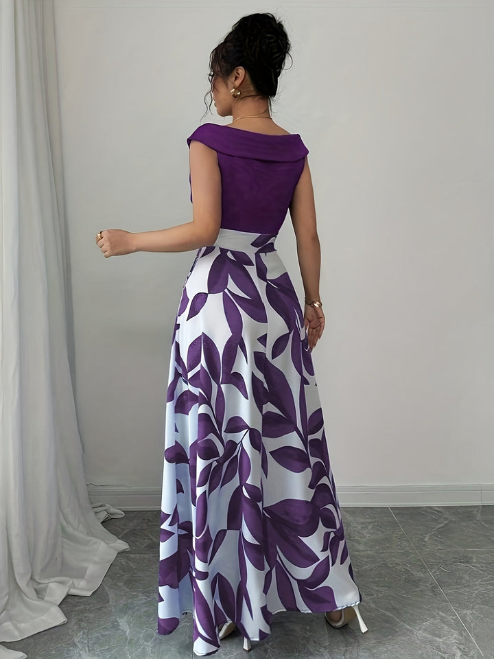 Lucille | Elegant Blommig Maxi Klänning