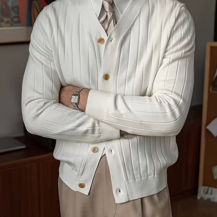 Arthur | Ribbade Knapp-up Cardigan