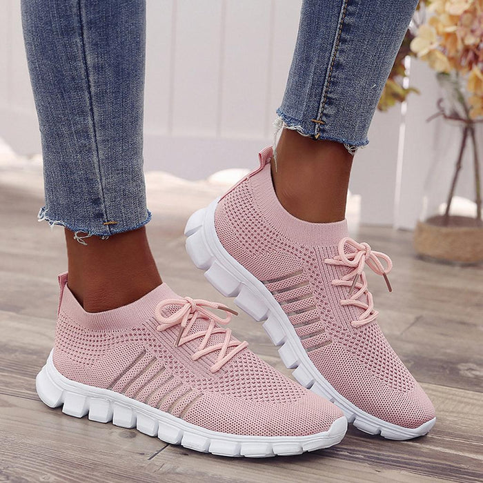 Dam Slip-On Sneakers med Sockliknande Konstruktion