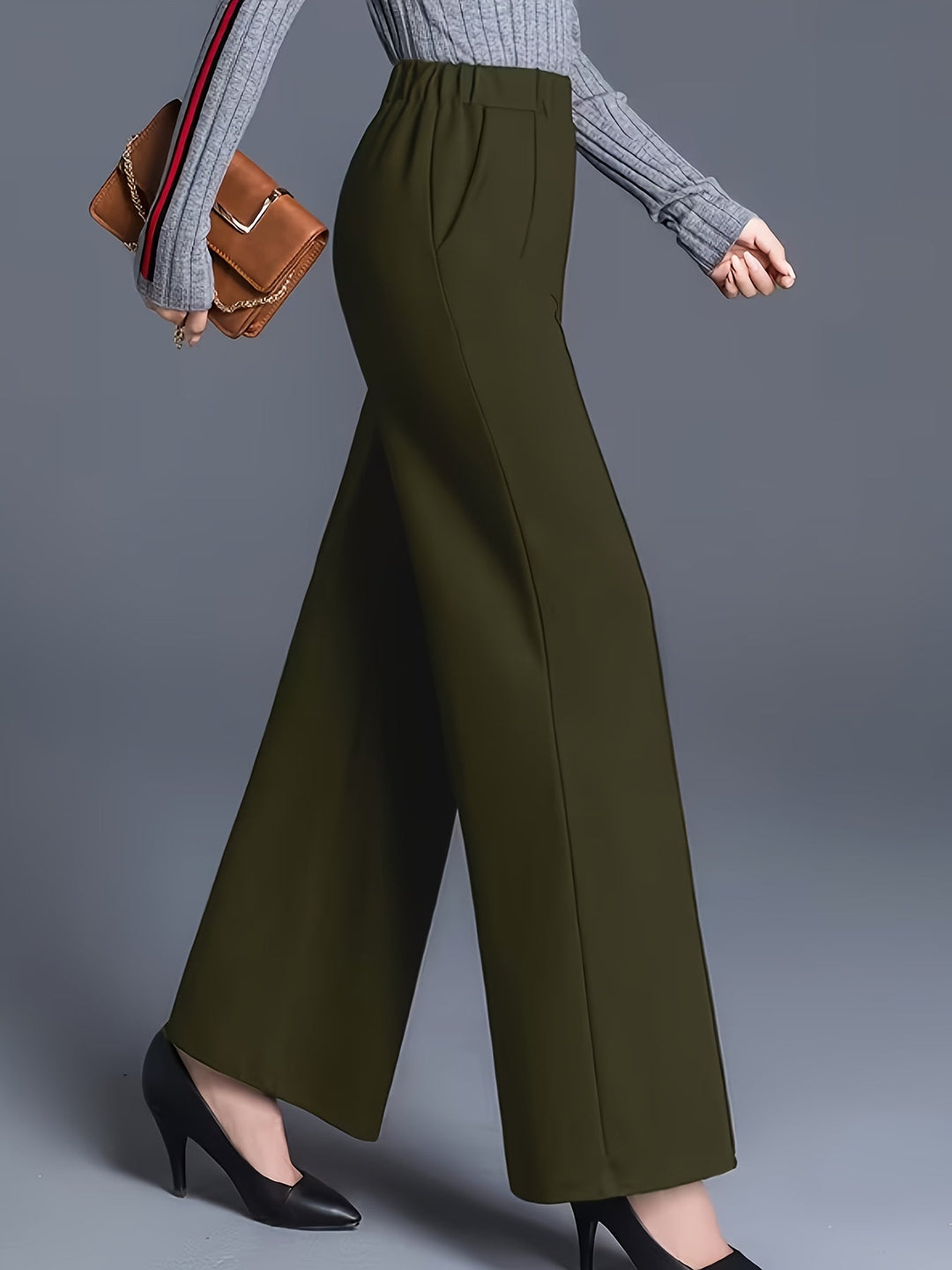 Claudia | Högmidjade vida byxor