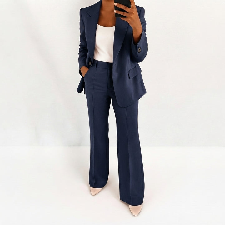Ava | Chic Tvådelad Blazer &amp; Byxset