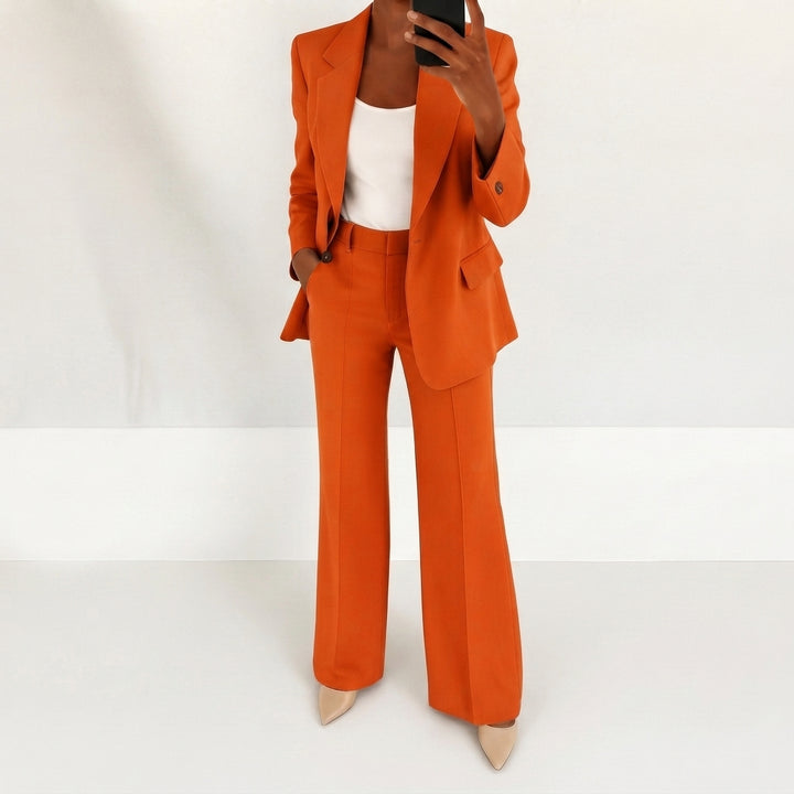 Ava | Chic Tvådelad Blazer &amp; Byxset