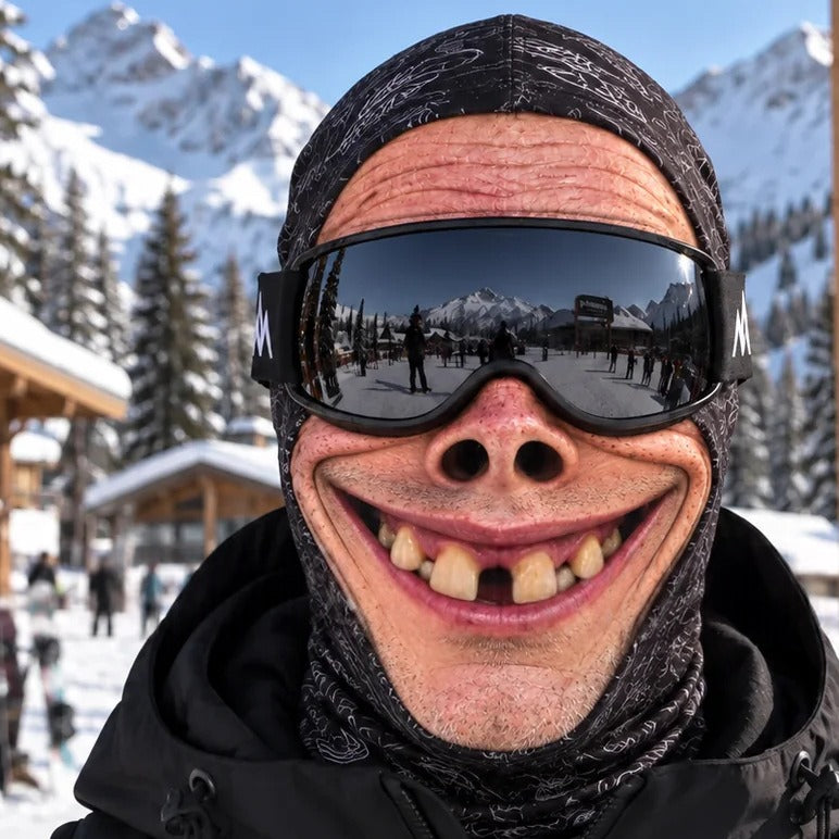 Tyra | Balaclava med rolig tryckt ansiktsbild