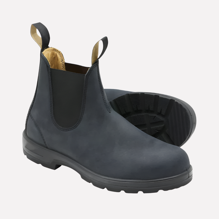 Chelsea Boots med Elastiska Sidopaneler och Dragögla