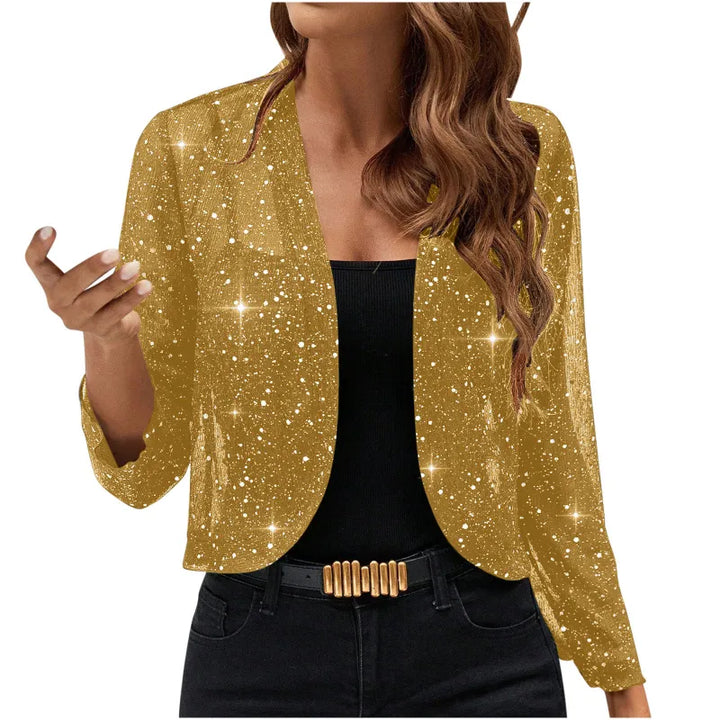 Elaine | Shimmer Cropped Jacket