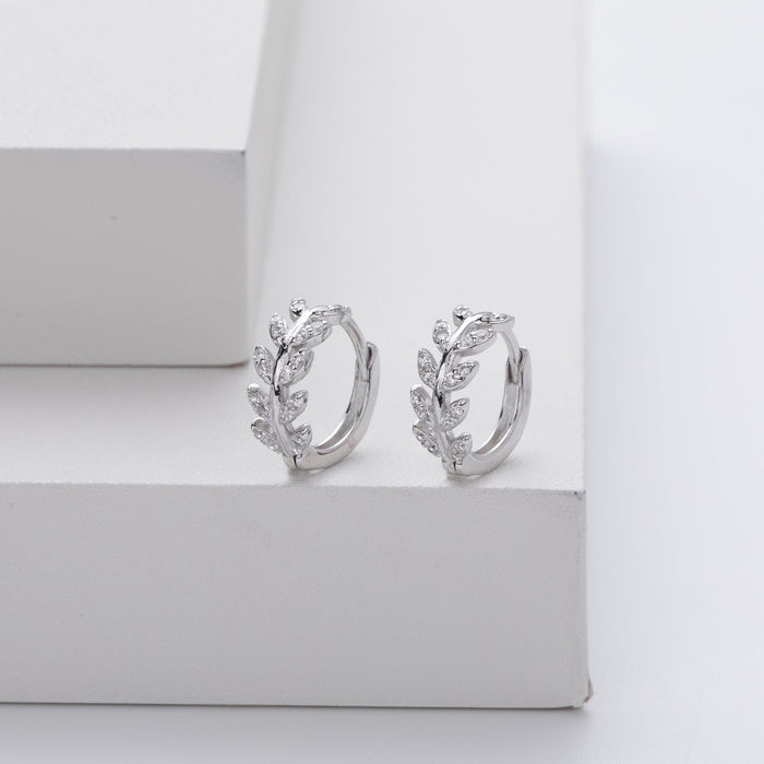 Diana | Eleganta örhängen i silver och guldblad