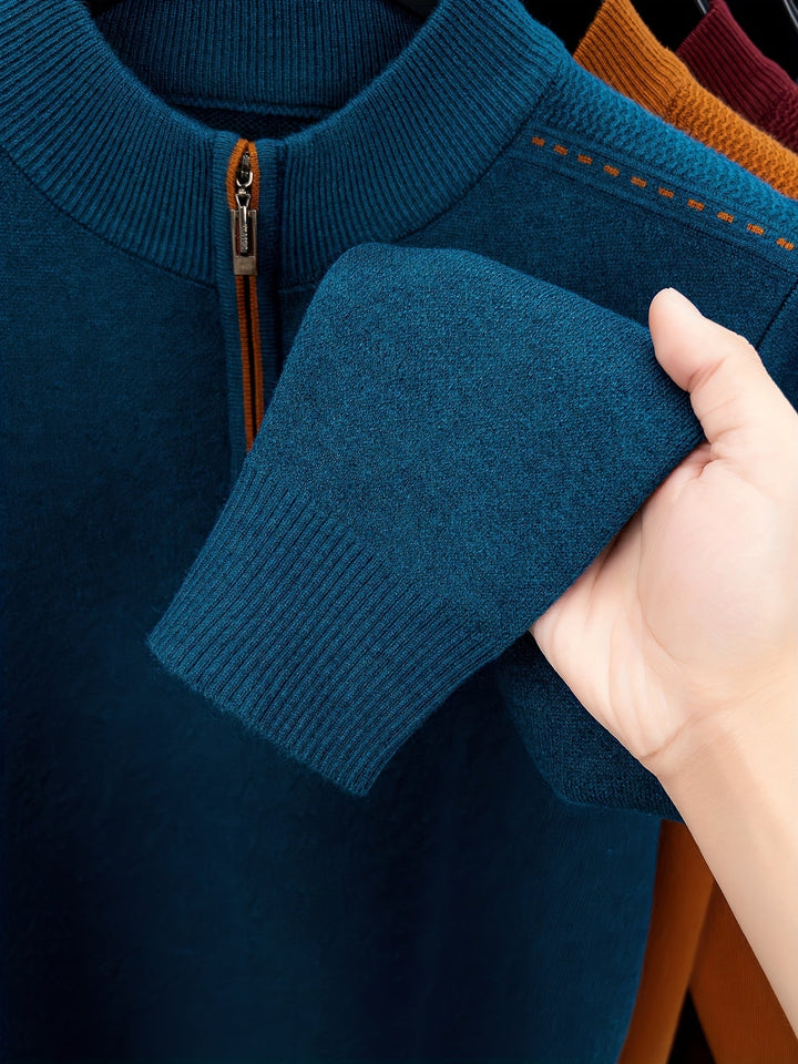 Nathan | Halvdraget Mock Neck Tröja