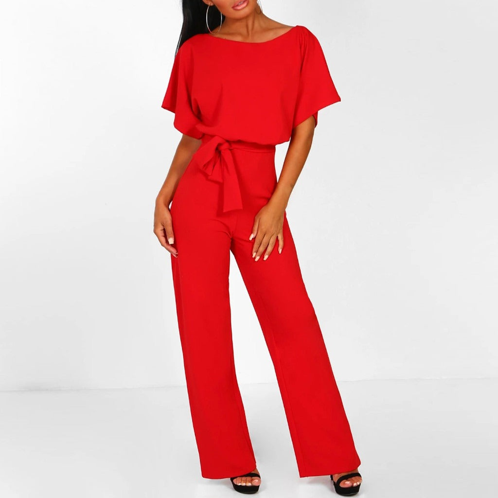 Gwyneth | Elegant Vidbenad Jumpsuit med Bälte