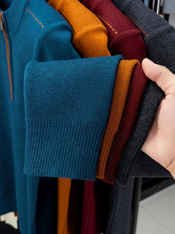 Nathan | Halvdraget Mock Neck Tröja