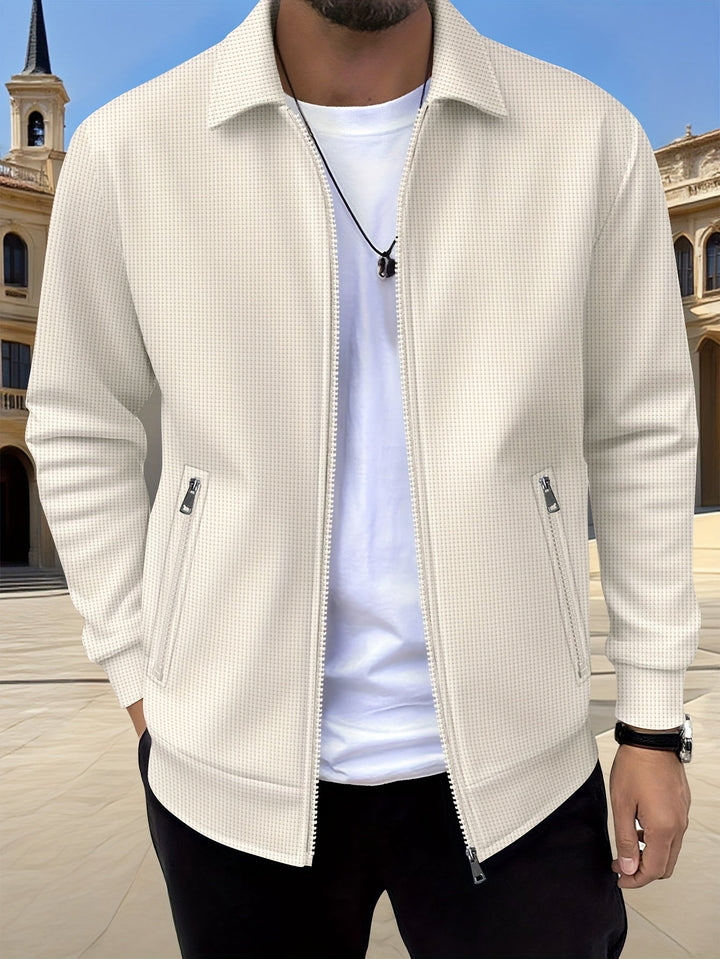 Cameron | Texturerad Zip Jacka