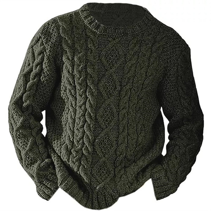 Ellis | Kabelstickad Crew Neck Tröja
