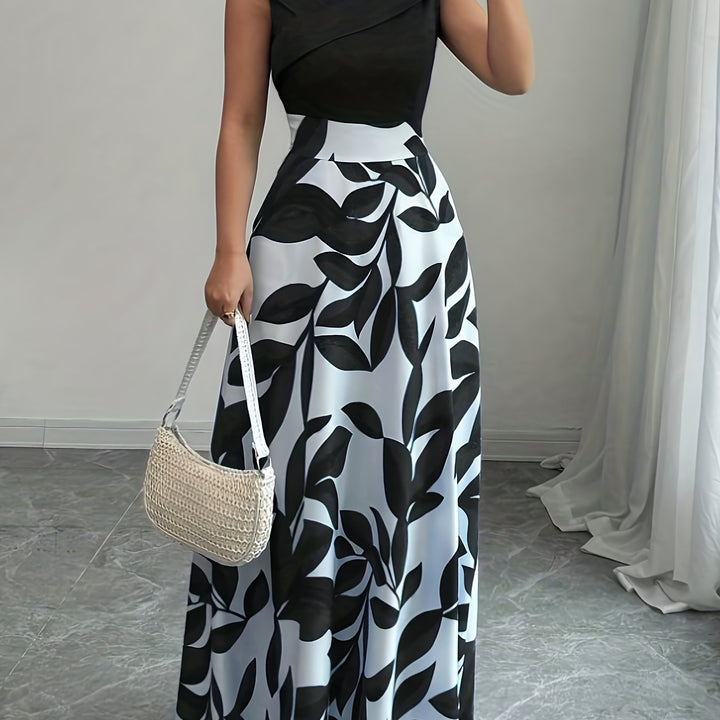 Lucille | Elegant Blommig Maxi Klänning