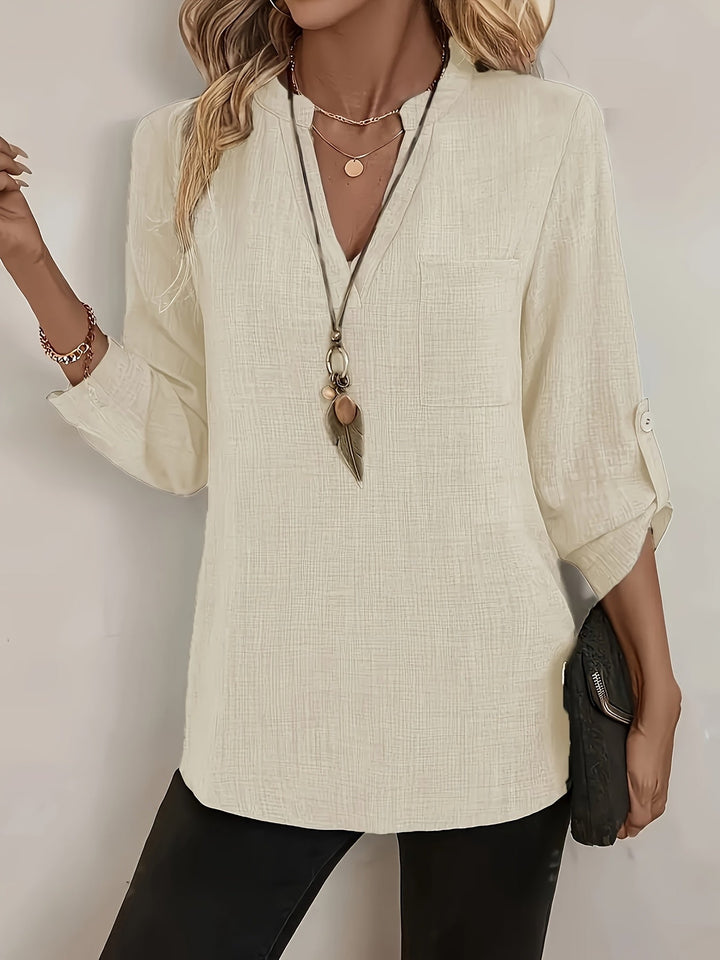 Ophelia | Avslappnad V-ringad Blus