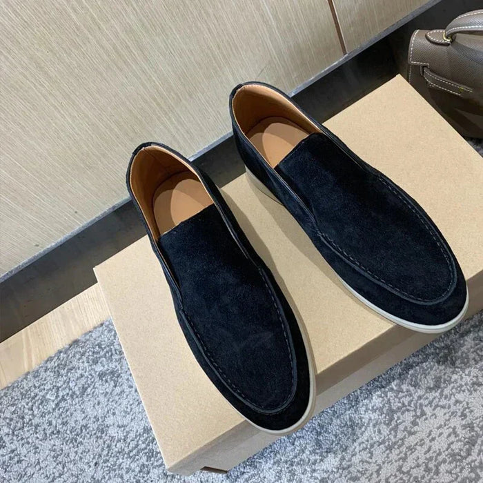 Herr Loafers Slip-On med Vit Sula för Casual och Smart Casual