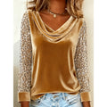 Marlene | Glittrande Cowl-Neck Top