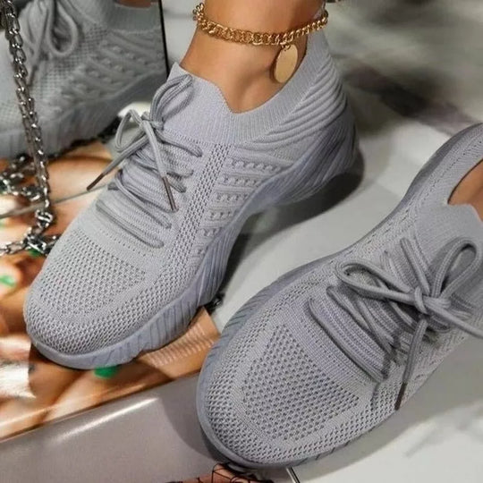 Dam Sneakers med Halkfri Sula och Mesh för Heldagstöd